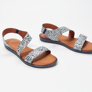 Hee Leather Asymmetrical Strap Sandals Size 38